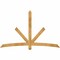 Ekena Millwork Alberta Rough Sawn Timber Gable Bracket, Western Red Cedar, 84"W x 53"H x 4"D x 4"F, 15/12 Pitch GBW084X53X0404ALB00RWR - alternate 1